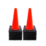45cm Soft PVC Traffic Safety Cone with Black Base - Image 4