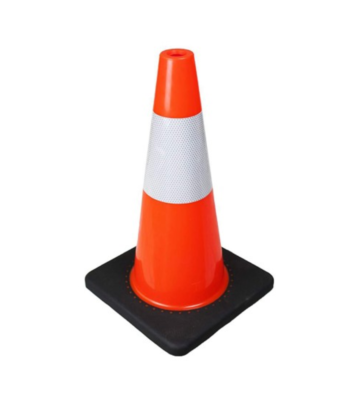 45cm Soft PVC Traffic Safety Cone with Black Base