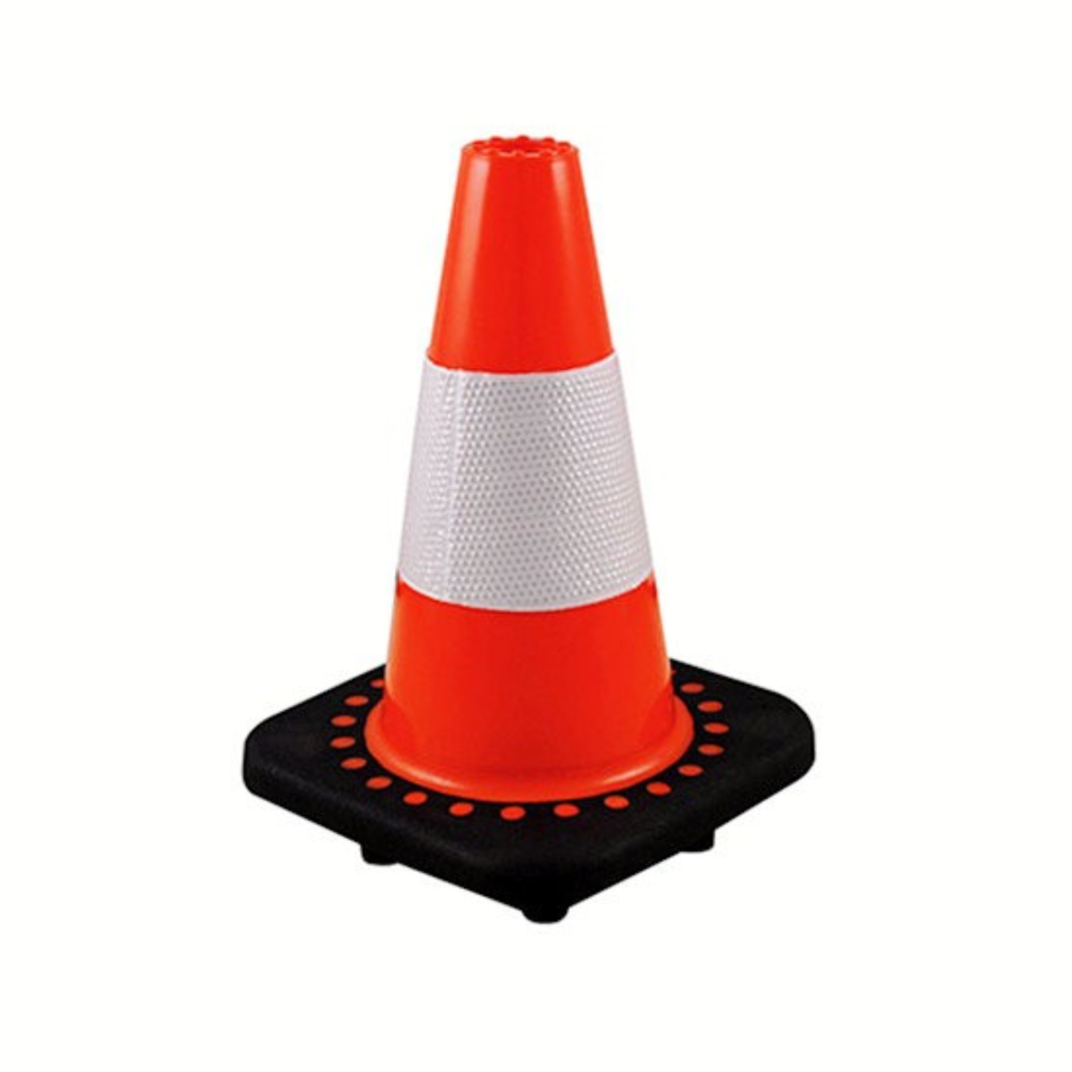30cm Flexible PVC Road Cone with Black Base - ARL Solutions