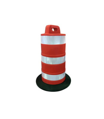 36inch Orange Plastic Traffic Safety Barrel With Rubber Base - ARL Solutions