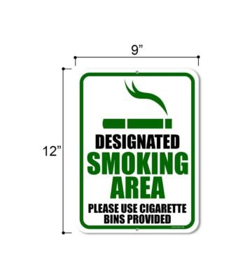 Designated Smoking Area Sign