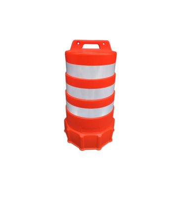 Highly Visible Traffic Control Barrel