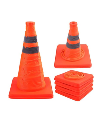 Reflective Collapsible Road Safety Cone with PP Base - ARL Solutions