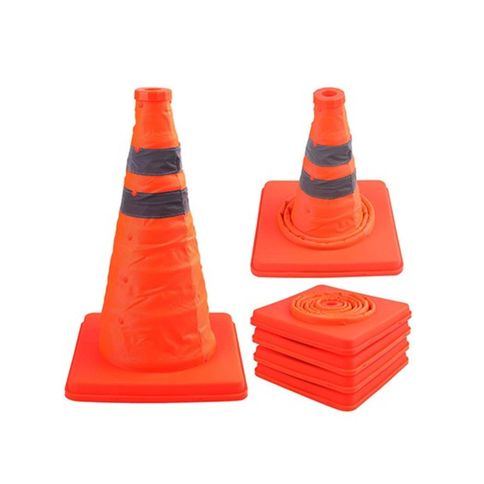 Reflective-Collapsible-Road-Safety-Cone-with-PP-Base.png Reflective Collapsible Road Safety Cone with PP Base - Image 1