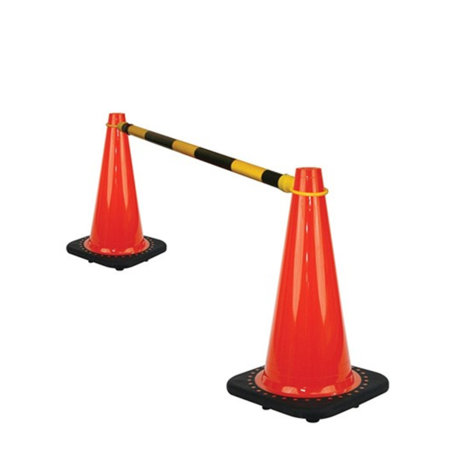 Retractable Black and Yellow Traffic Cone Bar - ARL Solutions