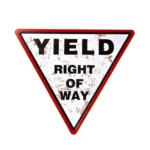 Triangle Warning Sign Yellow Metal Plate - Image 11