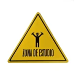 Triangle Warning Sign Yellow Metal Plate - Image 12