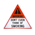 Triangle Warning Sign Yellow Metal Plate - Image 4