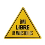 Triangle Warning Sign Yellow Metal Plate - Image 2