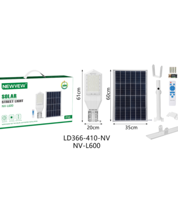 400W 6500K Solar IP66 Street Lamp with Solar Panel