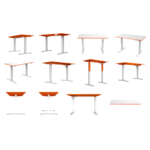 Floor Standing Single Motor Intelligent Electric Lift Table White