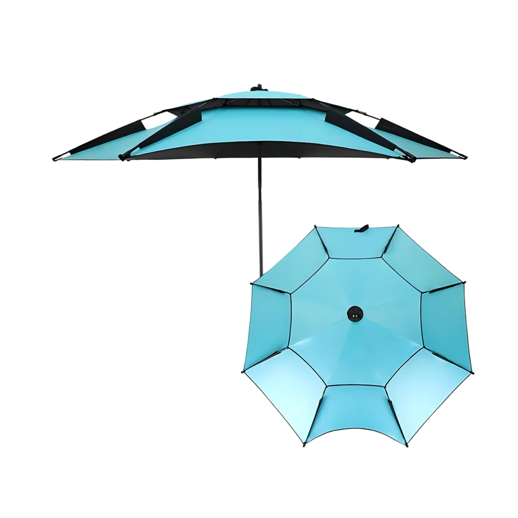 2-Meter Pongee Beach Umbrella with Black UV Coating ARL-OVB063