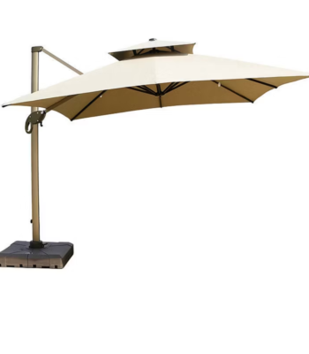 2.5-Meter Aluminum Cantilever Umbrella with LED Lights ARL-OVP055