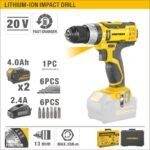 20V Cordless Impact Drill Kit with Accessories ARL-UY-ITL03-204
