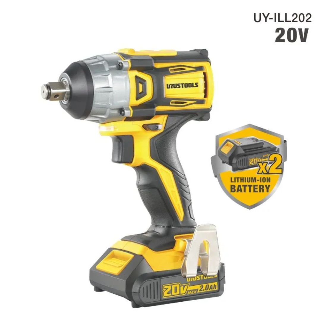 20V Cordless Impact Wrench - 300N·m Torque, LED Light, Brushless Motor ARL-UY-ILL202