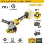 20V Lithium-Ion Brushless Angle Grinder - Soft Start & Power-Off Protection ARL-UY-IAM204