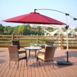 3m Side Pole Round Hanging Banana Patio Umbrella