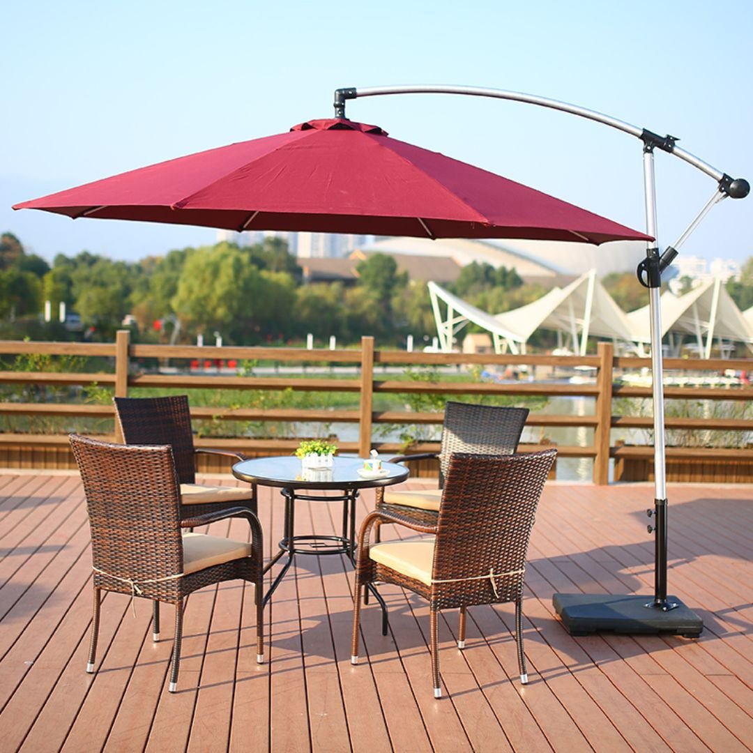 3m Side Pole Round Hanging Banana Patio Umbrella