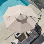 3m Waterproof & Fade-Resistant 360° Rotation Round Polyester Patio Umbrella