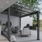 3x3m Sunlit Pavilion Pergola with Four Pillars