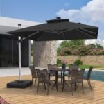3x3m Waterproof & Fade-Resistant 360° Rotation Square Patio Umbrella