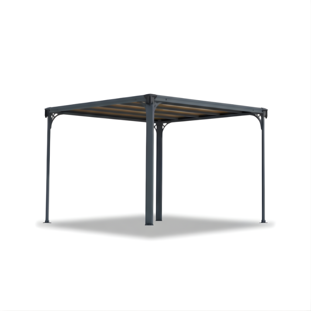 3x4M Motorized Aluminum Curtain Pergola with Remote Control