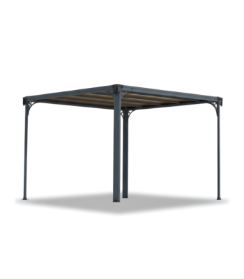 3x4M Motorized Aluminum Curtain Pergola with Remote Control