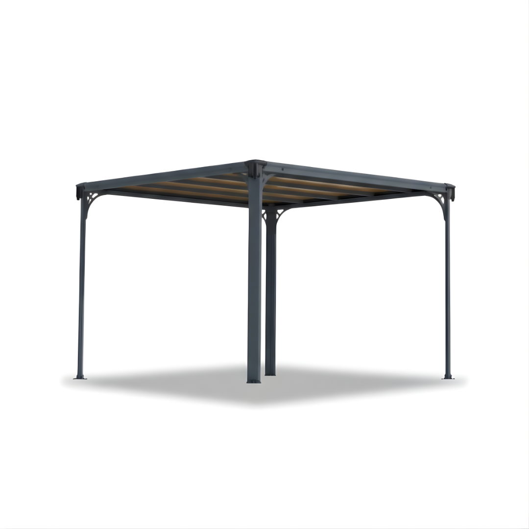 3x4M Motorized Aluminum Curtain Pergola with Remote Control