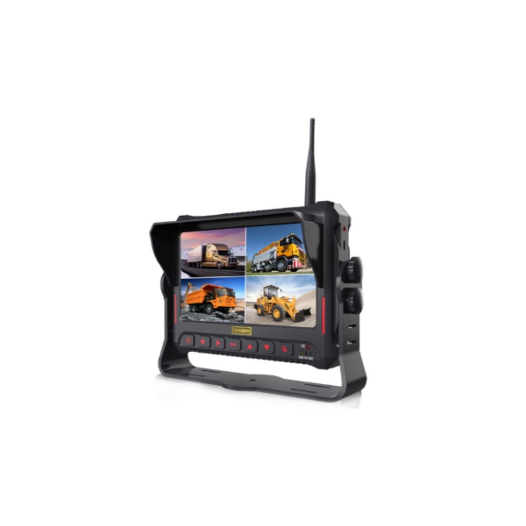 4CH Video Quad Screen Real Time Recording System - Wireless, HD Display