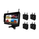 7INCH 4CH 1080P FHD Digital Wireless Camera System with Built-in Recorder & Rechargeable Battery