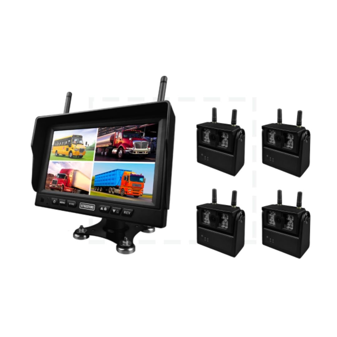 7INCH 4CH 1080P FHD Digital Wireless Camera System with Built-in Recorder & Rechargeable Battery