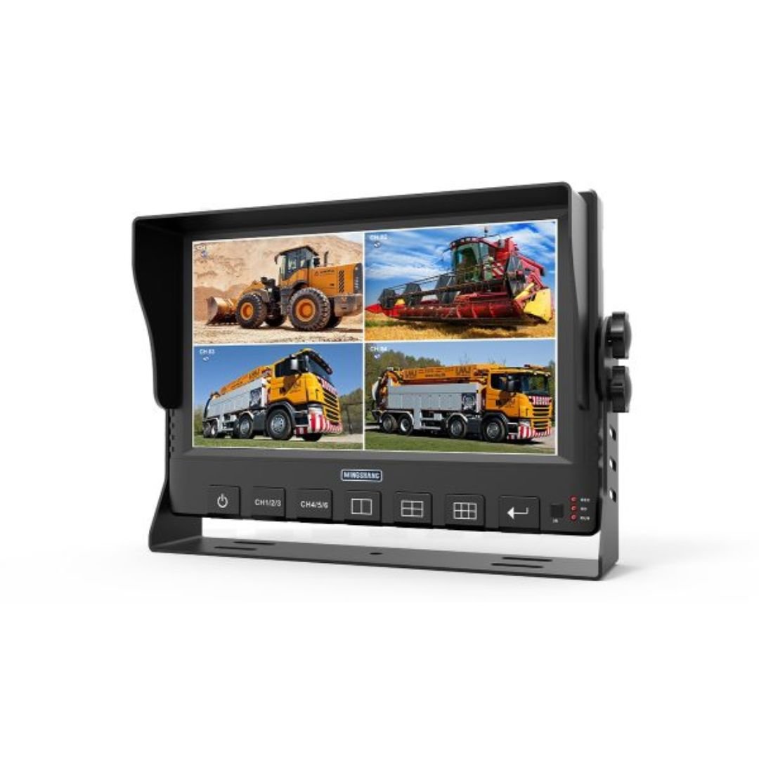 9-inch TFT Digital LCD Quad View Monitor with 4 AV Inputs & Auto Switching - Supports Full HD 1080P (ARL-MS-796YZ-Q NTS)