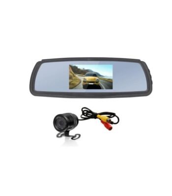 Backup Camera System with Flush Mount Camera and 4.3 Inch Mirror Monitor (ARL-MS-643RSC)