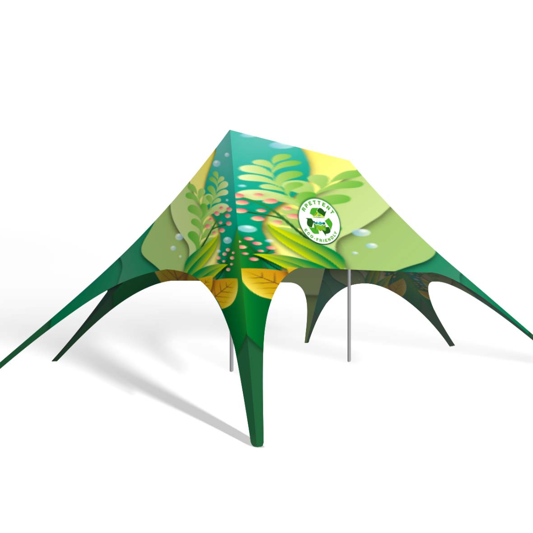 Customizable Double Peak Star Tent - Unique & Eye-Catching Event Structure
