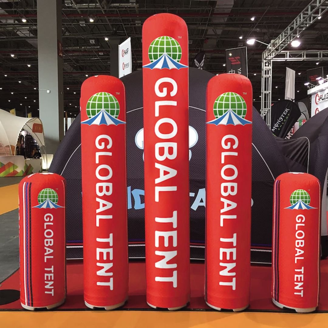 Customizable Inflatable Column - Illuminated Option, Water & UV Resistant