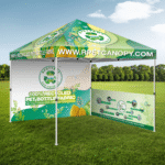 Customizable RPET Exhibition Canopy with Full Top & Wall Printing
