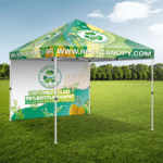 Customizable RPET Exhibition Canopy with Full Top & Wall Printing