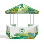 Customizable RPET Kiosk Vendor Tent - Eco-Friendly & Portable