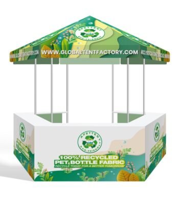 Customizable RPET Kiosk Vendor Tent - Eco-Friendly & Portable