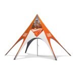 Customizable RPET Single Peak Star Tent - Unique & Sustainable Event Shelter
