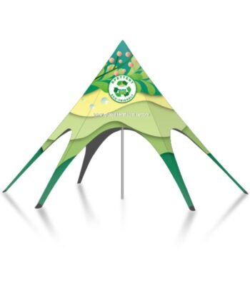 Customizable RPET Single Peak Star Tent - Unique & Sustainable Event Shelter