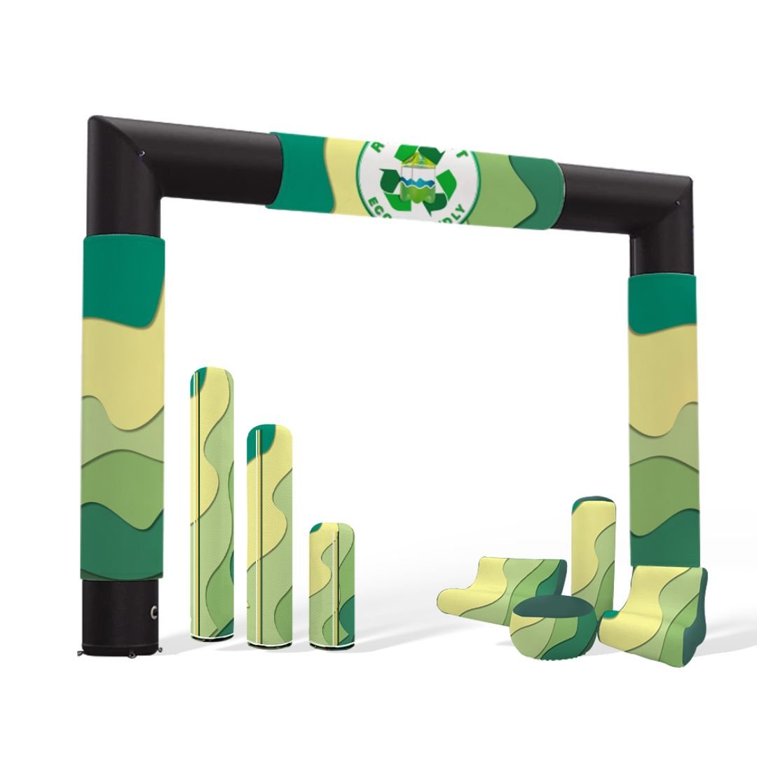 Eco-Friendly RPET Inflatable Columns & Arches for Outdoor Activities