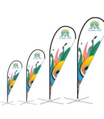 Fully Customizable Teardrop Flag - Dynamic Brand Visibility