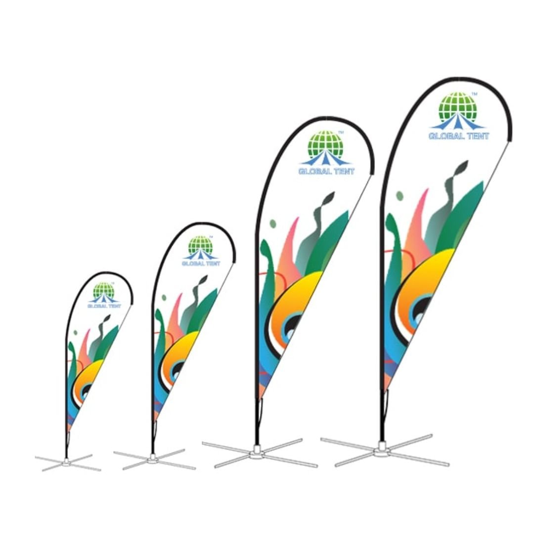 Fully Customizable Teardrop Flag - Dynamic Brand Visibility