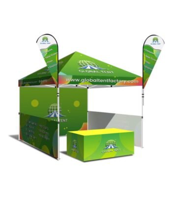 4x4M Custom Logo EZ Pop-Up 2-Sided Trade Show Tent