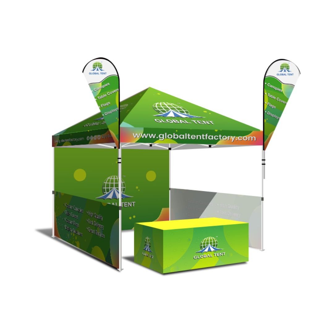 4x4M Custom Logo EZ Pop-Up 2-Sided Trade Show Tent