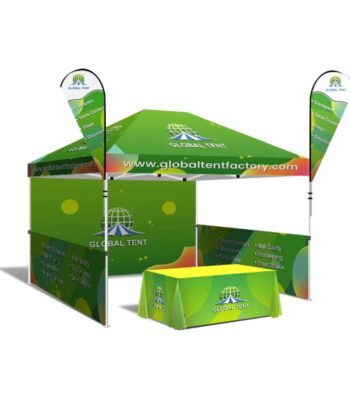 3x4.5M Custom Logo EZ Pop-Up 2-Sided Trade Show Tent