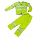 Green Waterproof Polyester/PVC Raincoats for Men with Reflective Tape ARL-5114