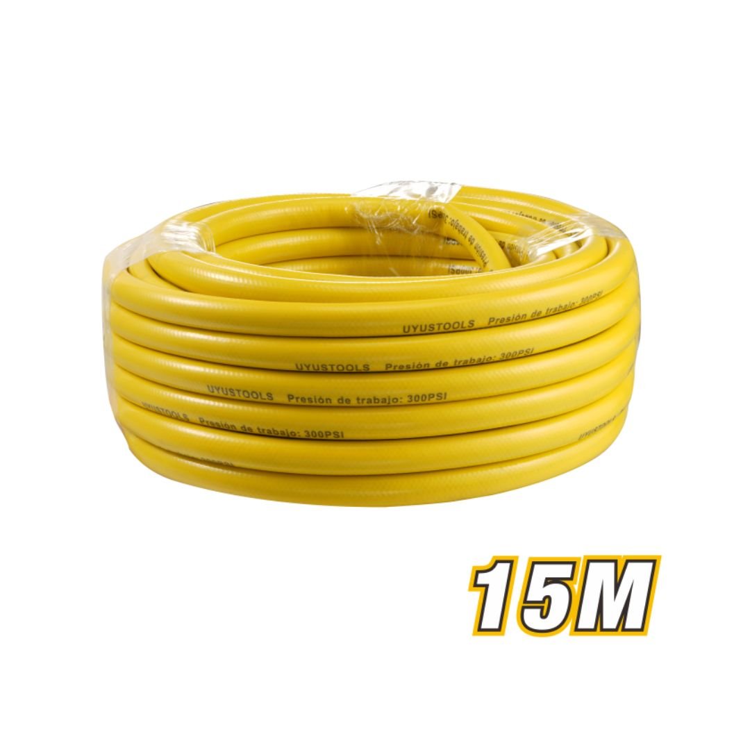 15M PVC Air Compressor Hose with 1/4" NPT Connection Model ARL-MGPV15M