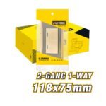 2 Gang 1 Way Wall Switch ARL-INT102U